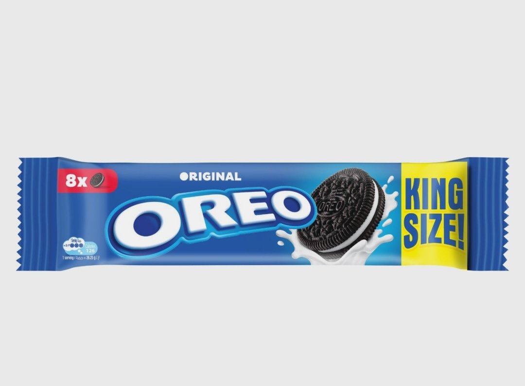 بسكويت اوريو محشو بكريمه الفانليا 5 قطع كوكيز 43.75 جرام