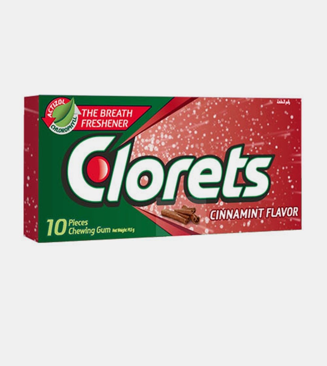 لبان كلورتس قرفة نعناع 10 قطع