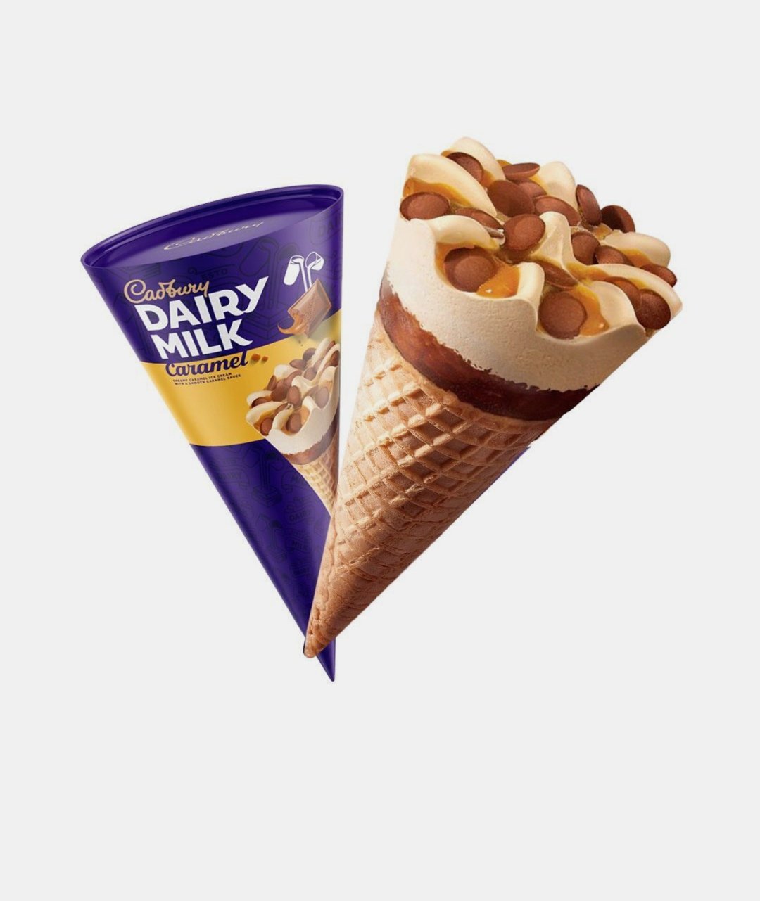 كادبوري ديري ميلك ايس كريم كراميل كون 110 ملي