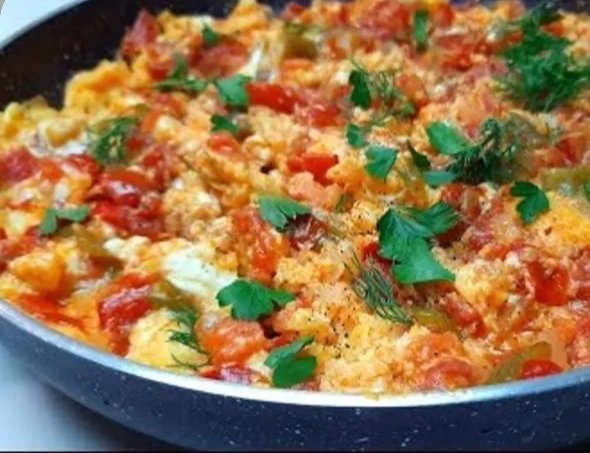 طبق بيض شكشوكة